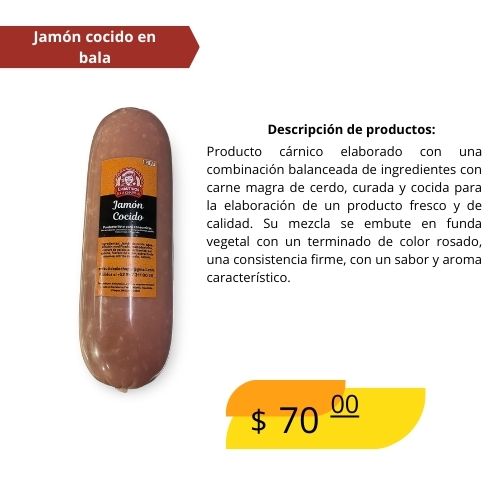 Jamón cocido en bala