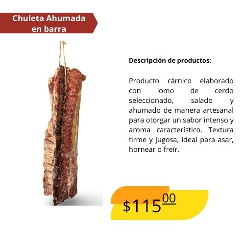 Chuleta ahumada en barra