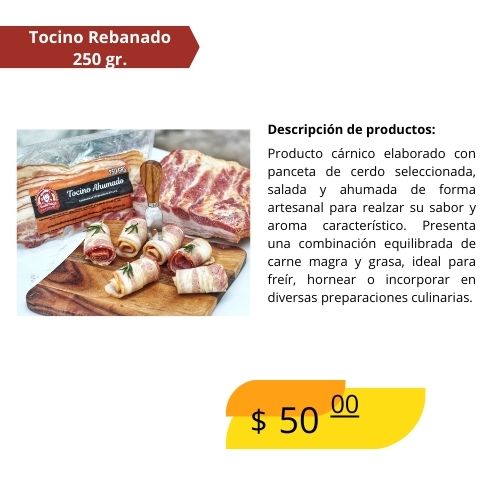 Tocino rebanado 250 Gr.